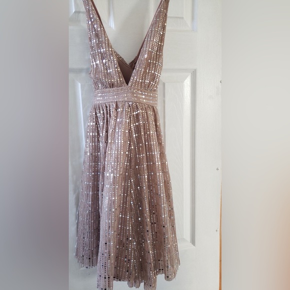 Rose Gold Sequins Dress - Picture 1 of 5